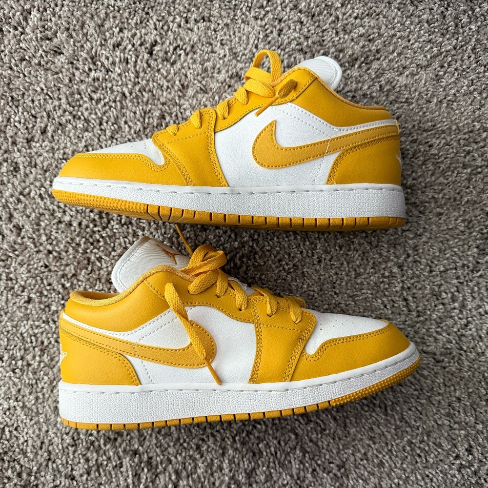 Air Jordan 1 Low GS White/Pollen